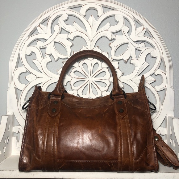 Frye Handbags - Frye Melissa Satchel Cognac Pull Up Leather NWT